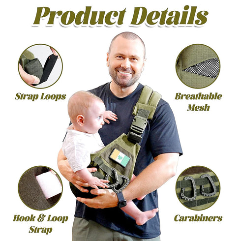 3-48 10-30Ibs Baby Sling Carrier, Adjustable Non-Ship Hip Seat Toddler Carriers with Carabiners for Months Infants Boys