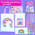 3 5-10 KRAFUN DIY Bag Decorating Kit for Girls - Create Custom Unicorn & Fairy Bags - No-Sew Mess-Free Crafts