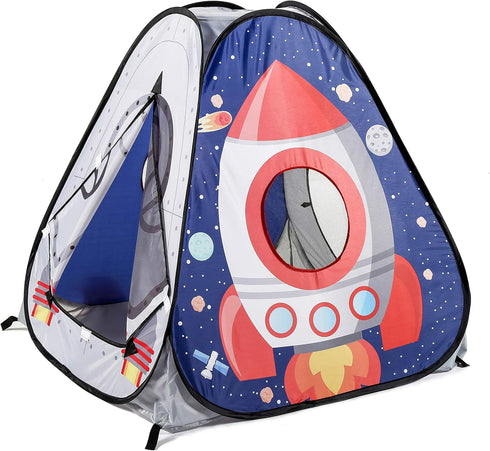UTEX 3pc Space Astronaut Pop Up Play Tents with Tunnels - Indoor/Outdoor Playhouse for Kids, Boys, Girls