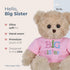 Bearington Big Sister Teddy Bear, 12 Inch Stuffed Animal