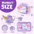 JOYIN Unicorn Tea Party Set, Pretend Purple Tin Teapot Set for Little Girls, Birthday Gift for Ages 3-6