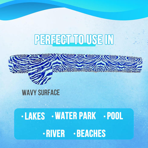 Swimming 1 Pack VOS Mega Foam Pool Wavy Noodle, Premium & Big, Super Soft Pool Noodle for and Floating, Pool Floats