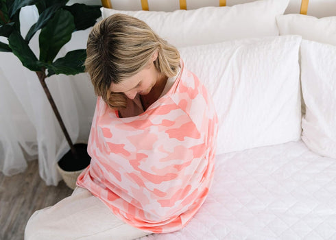 Copper Pearl Multi-Use Cover: Car Seat Covers, Nursing Cover, Stroller Cover for Sun, Stretchy Fabric, All-Season Use,