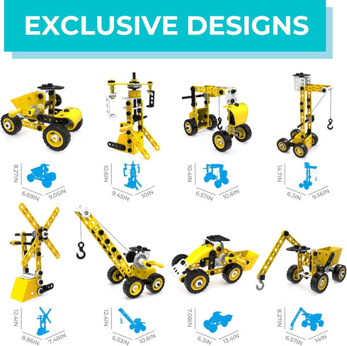 100 8-in-1 Set, Sets 5 6 7 8 9 STEM Toys Kids Building Toys Piece DIY Learning Construction Toy Educational Kids