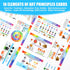 25 Pcs Art Dice Game, 9 Art Inspiration Dice and 16 Education Cards for Creative Drawing and Painting Set