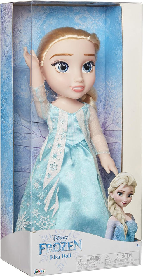 Frozen Disney Elsa Doll - ICY Blue Outfit, Blue Shoes & Long Braided Hair - 14" Tall, for Girls Ages 3+
