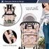 Emelivor Backpack Halloween Ghost Pumpkin Pink Diaper Bag Large Capacity with Insulated Pockets Baby Bag Diaper Bags