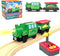 Wooden Train Accessories Battery Operated Locomotive Train, Remote Control Train for Track