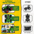 Set 8-Wheel 3-9, Uarzt Remote Control Tractor Toy with Trailer | Metal Front & Front Loader Farm Vehicle with Lights