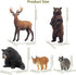 12PCS Set Toymany North American Forest Animal Figurines, Realistic Jungle Zoo Animal Includes
