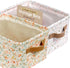 8"x5.2"x10" 2 Pack, Fabric Storage Bins Cute for Nursery - Collapsible Pink & Flower Kids Baskets with Handles Hamper