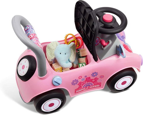 Radio Flyer Creativity Car, Sit to Stand Toddler Ride On Toy, Ages 1-3, Pink Kids Ride On Toy