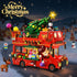 Set 1262 8-12+ INSOON Christmas Double Decker Bus Building with Lights, Christmas Bus Building Block Toy with Santa
