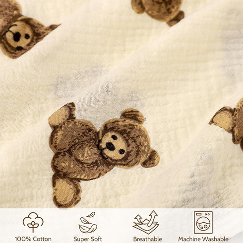 SWESEN Muslin Nursing Pillow Cover, Soft Removable Cover for Breastfeeding Pillows, Pillow Slipcover for Baby Boys