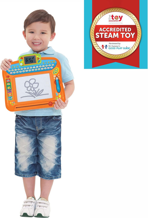 6 24 winfun Write 'n Draw Learning Board Interactive Educational Toy for Toddlers, LCD Screen, Learning Modes, Numbers