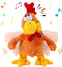 Cuteoy 13" Squawking Chicken Musical Stuffed Animal Plushies Walking Singing Waving Rooster