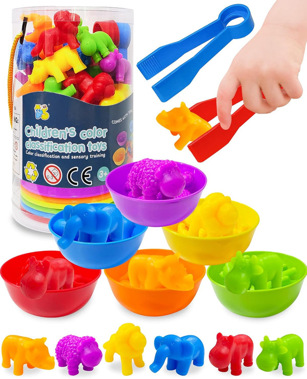 Counting Animals Montessori Toys for 2-5 Years Old, Preschool Learning Activities, Educational Gifts for Kids