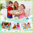 EULRGAUS 36 Beach Toys, PCS Sand Toys with Construction Vehicles, Collapsible Bucket, Princess & Prince and Ice Cream