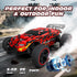 1:18 2WD 2.4GHz 50 8-12 Tecnock RC Cars for Kids, Scale RC Car with USB-C Easy Charging, Remote Control Car with LED