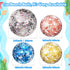 Lewtemi 12 Pcs Inflatable Glitter Beach Balls, Clear Confetti Jumbo Pool Toys for Outdoor Party Decorations