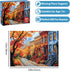 BraniacBits 500 500 (20.5x15in) Pieces Jigsaw Puzzles for Adults, Beautiful Fall Street Puzzle for Adults Elderly