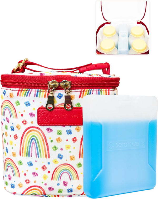 Sarah Wells Cold Gold Breastmilk Cooler Bag with Safety Tested Ice Pack