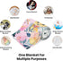 J&SBGFT 30"x40", Color6 Personalized Baby Girl Blanket, Customized Safari Swaddle, Name Receiving Blanket, Custom