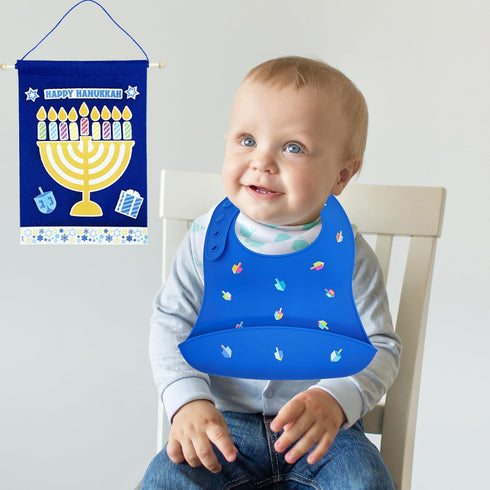 The Dreidel Company Hanukkah Baby Bib