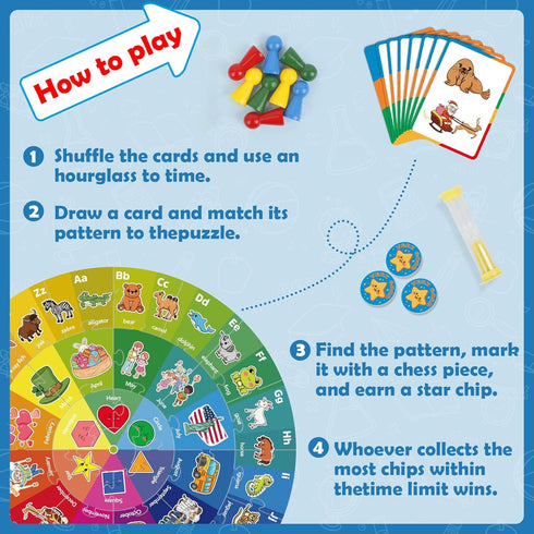 Floor Puzzle Jigsaw Puzzles, Animal Puzzle for Kids, Alphabet Learning Toys, Preschool Activities