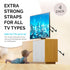 4 Pack+Gift Family Care TV Safety Straps - Metal Furniture Straps for Baby Proofing - TV Straps Safety for Flat Screen