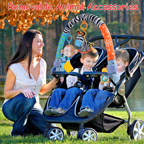 0-6 0-6 0 3 6 9 Car Seat Toys for Babies Months,Baby Stroller Activity Arch Toys for Infant Months Hanging Rattle