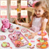 Set 3-6 Set, Lajeje Cat Tea Party for Toddlers & Little Girls Ages Pretend Play Toy & Birthday Gift, Includes Kitten