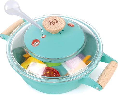 Playset 3+ Hape Little Chef Cooking & Steam | Toy Kitchen with Play Food and Accessories, for Children Ages Years