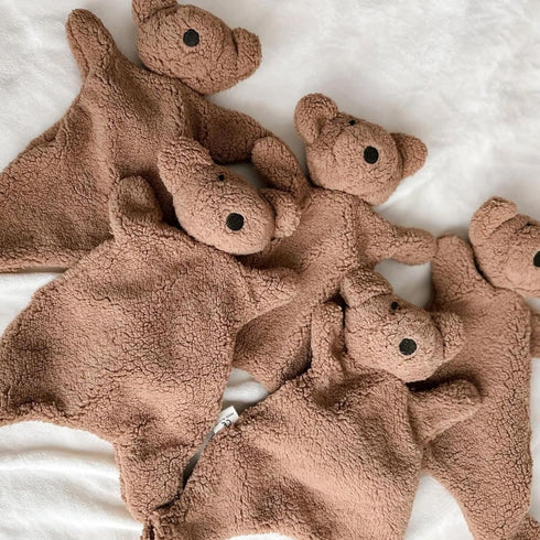 Teddy Bear | Lamb Lovey Comforter Toy for Babies, Cuddly Plush Security Blanket for Newborns, Snuggle Toy 12inch (Brown