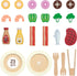 Set 24 36 Pillowhale Wooden Pretend Play Food for Kids Kitchen, Pcs Play Kitchen Accessories with Fruits, Vegetables