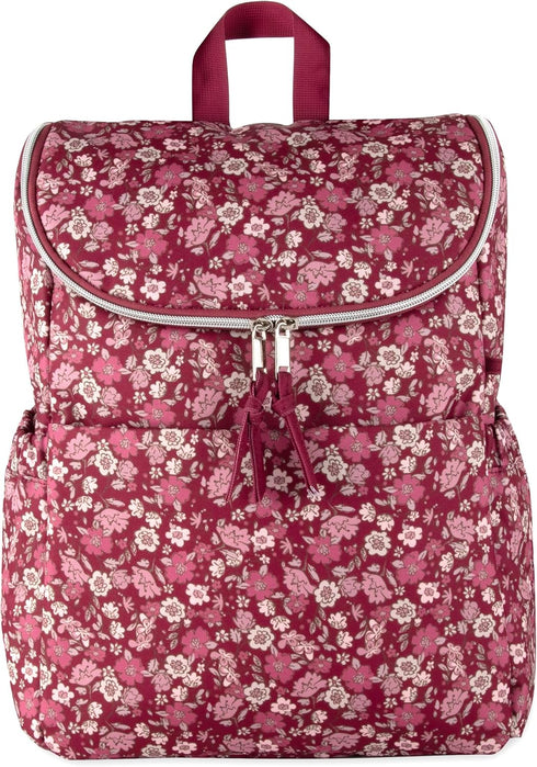 Backpack Multi-Function Floral Diaper and Travel Nappy Baby Bag with Changing Pad and Stroller Straps