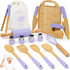 Biticolor Wooden Kids Cooking Set Montessori Kit - Real Toddler Kitchen Tools &