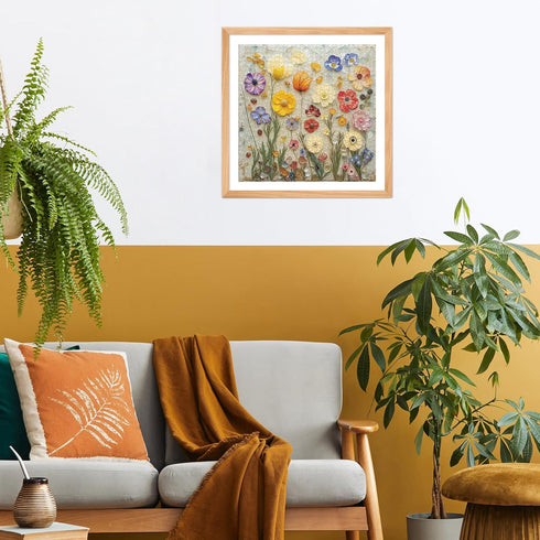 1000 24x24 Inches, Jigsaw Puzzles for Adults Pieces, Colorful Pretty Plant Floral Square Challenging Unique Puzzle