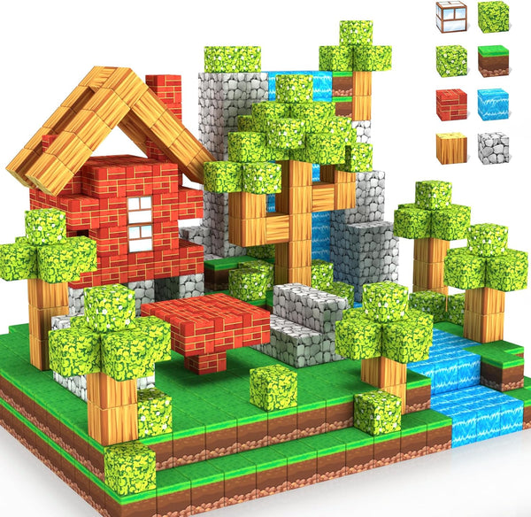Wanplay Magnetic Blocks Toys,3D Magnetic Building Toys Blocks Game Set,100PCS Construction Toys for