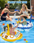 Swimming 26 Inch 3-8, Summer Inflatable Pool Floats Kids - Pool Floaties Pool Navy Model with Corded Water Gun for Boys