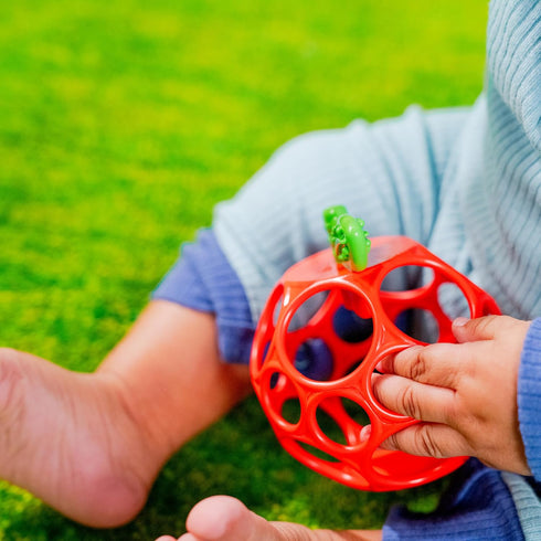 Red Apple Teether Toy from Hold My Own Collection - Easy Grasp Design, BPA Free for Newborns