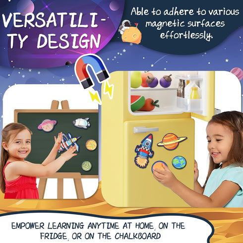3-5 38 16 3+ Space Magnetic Travel Game Montessori STEM Quiet Toys for Toddlers with Magnets & Activity Cards
