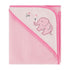3 Pack GS71729 Cudlie Buttons & Stitches Baby Girl Rolled/Carded Hooded Towels in Blooming Elephant Print