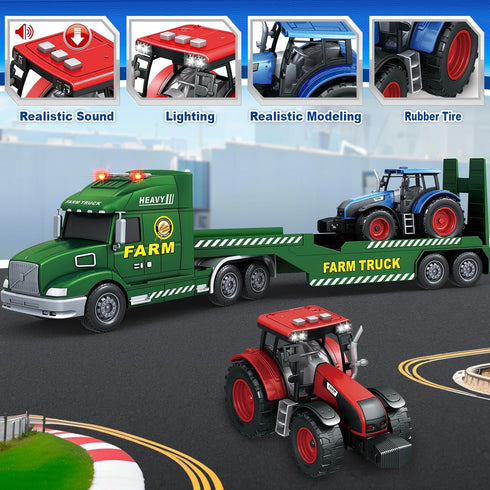 3 1 3 4 5 6 7 25" SpringFlower Toddler Boy Toys, Extra Large Farm Truck with Tractors, in Vehicle Car Truck Toys