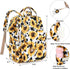 Mimfutu Backpack Cow Print Sunflower Diaper Bag for Baby Girls Boys, Large Capacity Multifunction Waterproof Maternity
