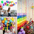 PartyWoo Happy Birthday Balloons - 37 pcs Mylar Letter Foil Balloons and Colorful Banner for Rainbow Birthday