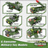 WishaLife City War Military Base Building Set with Army Car, Tank, Airplane, Helicopter - 1162 PCS Gift for Kids