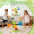 5 1 4-8 3-5 in Musical Jump, Bean Bag Toss Ring Game, Baseball Toys and Stomping Launch Rocket Launcher for Kids Remote