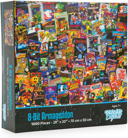 8-Bit Armageddon Retro Video Game Puzzle for Adults and Kids | 1000 Piece Jigsaw Puzzle Toy | Interactive Brain Teaser for Family Game Night | 28 x 20 Inches