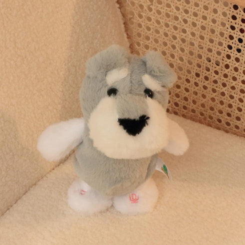 Hopearl Talking Schnauzer Plush Toy, Singing Dog that Repeats What You Say, 8'' Gift for Toddlers